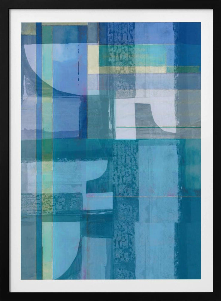 Abstrakte Blau- und Neutraltöne 4jpg | Poster