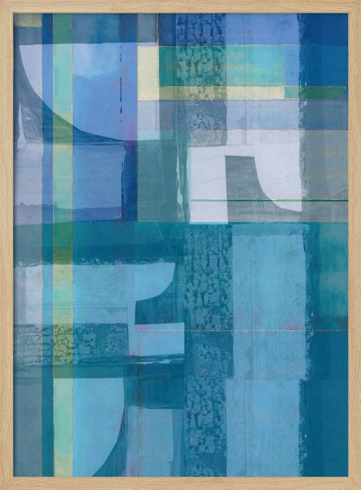 Abstrakte Blau- und Neutraltöne 4jpg | Poster