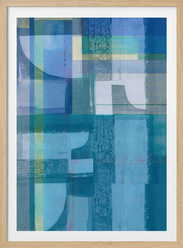 Abstrakte Blau- und Neutraltöne 4jpg | Poster