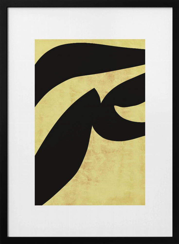 Abstrakter schwarzer Formendruck Nr. 1 | Poster