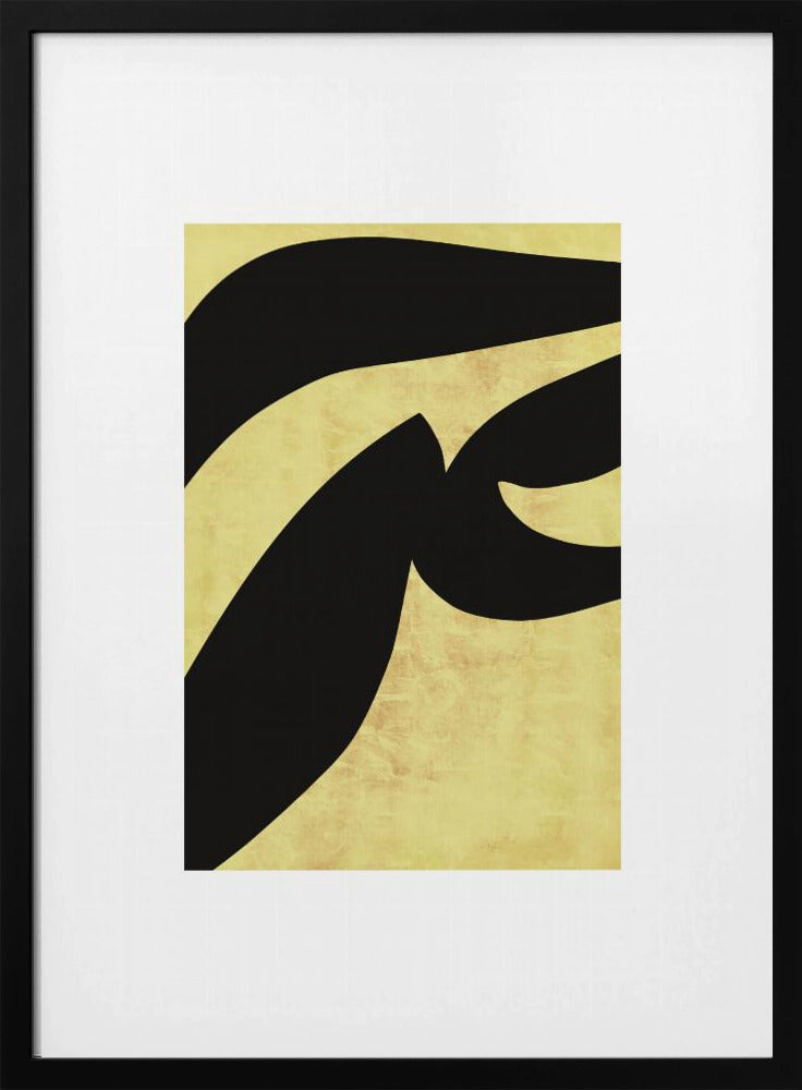 Abstrakter schwarzer Formendruck Nr. 1 | Poster