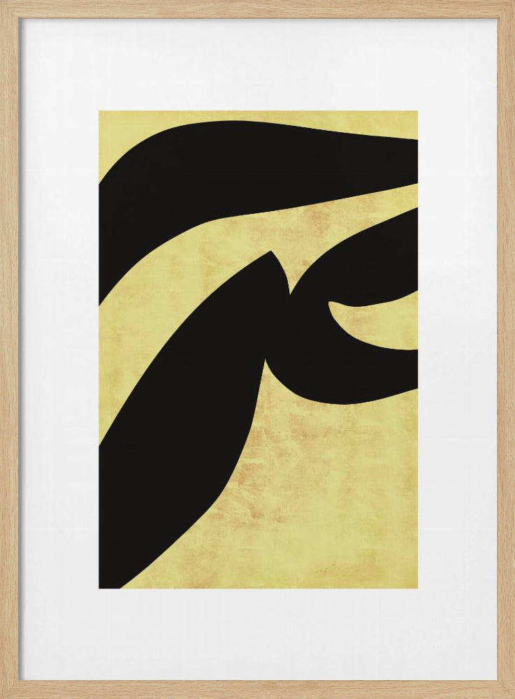 Abstrakter schwarzer Formendruck Nr. 1 | Poster