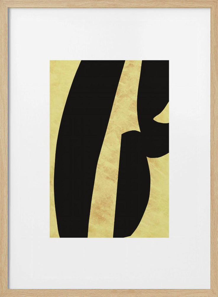 Abstrakte schwarze Formen Druck Nr. 5 | Poster