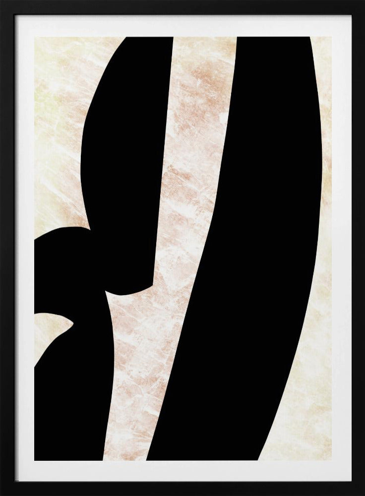 Abstrakte schwarze Formen Druck Nr. 6 | Poster