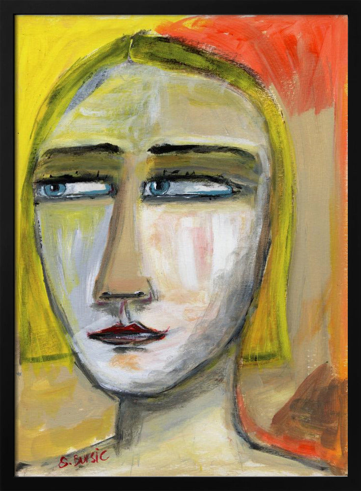 Dame mit zusammengekniffenen Augen | Poster