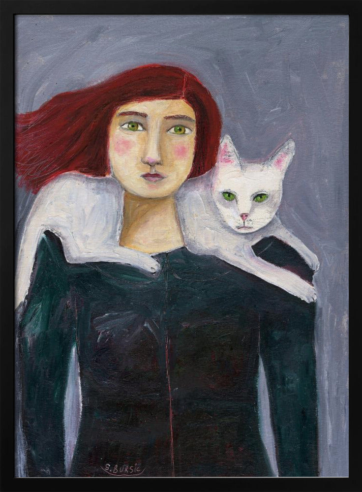 Die Dame und die weiße Katze | Poster