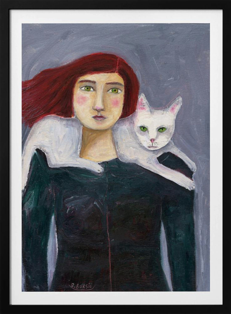 Die Dame und die weiße Katze | Poster