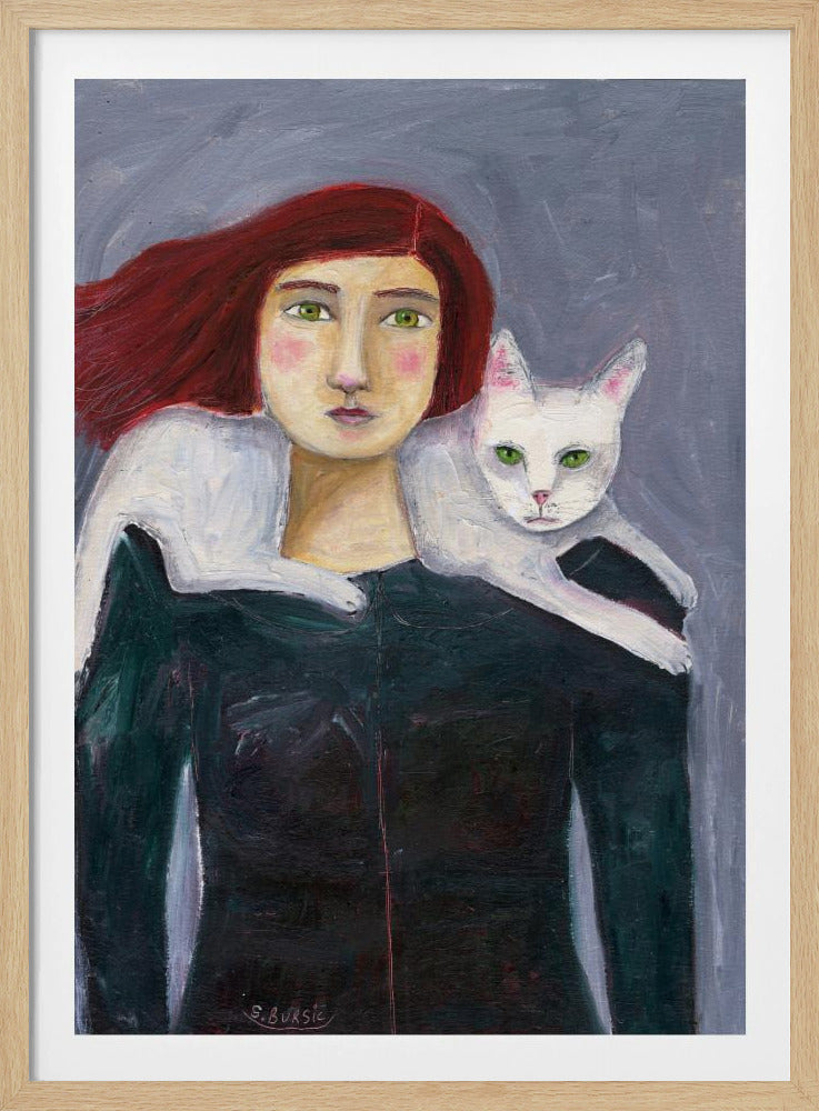 Die Dame und die weiße Katze | Poster