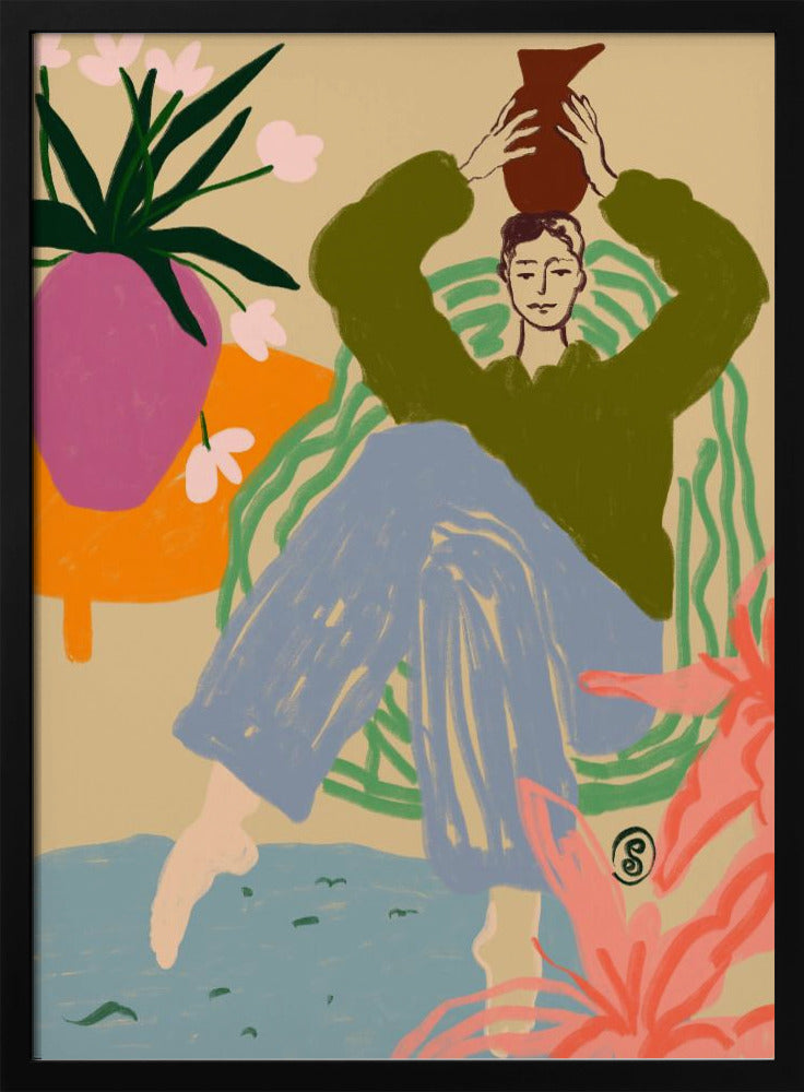 Frau mit Gefäß | Poster