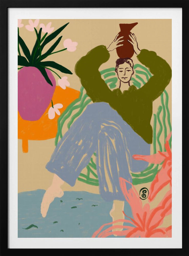 Frau mit Gefäß | Poster