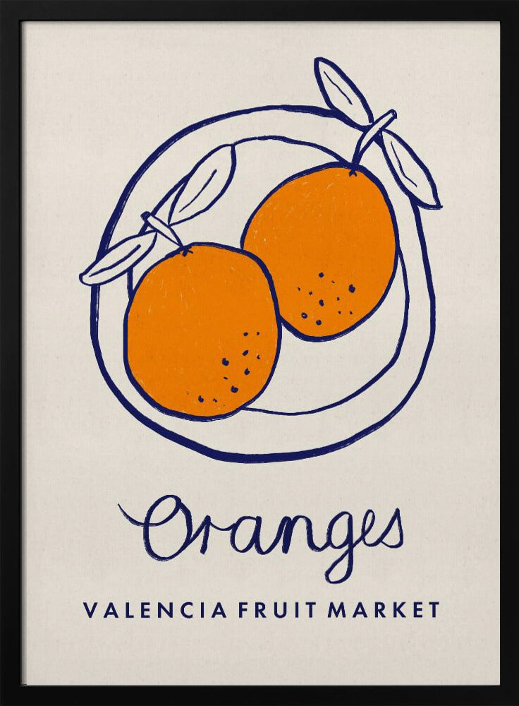 Food Art - Orangen Valencia Obstmarkt | Poster