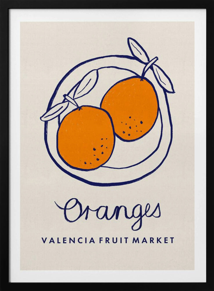 Food Art - Orangen Valencia Obstmarkt | Poster