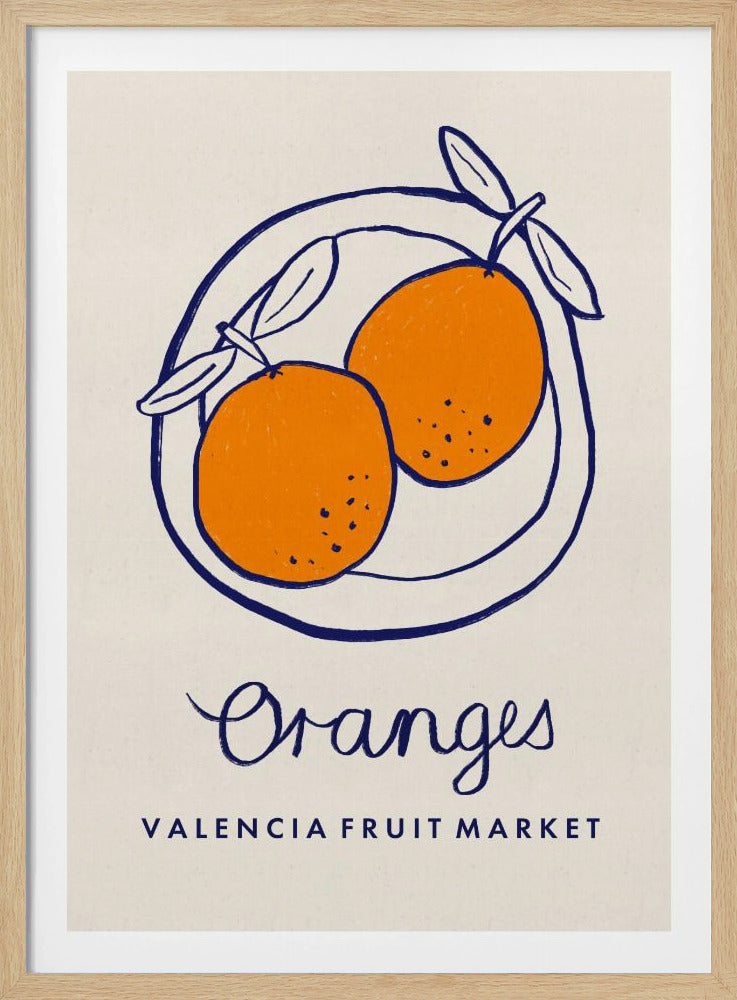 Food Art - Orangen Valencia Obstmarkt | Poster