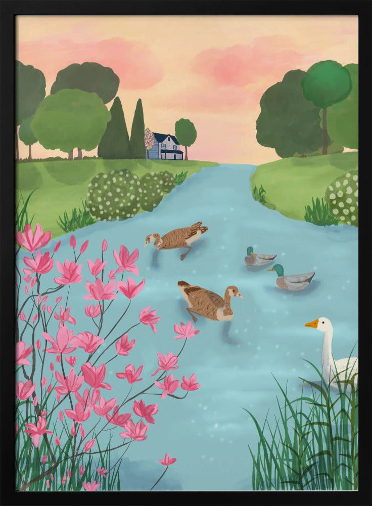 Enten auf Sommerpfaden | Poster