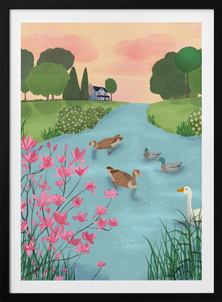Enten auf Sommerpfaden | Poster