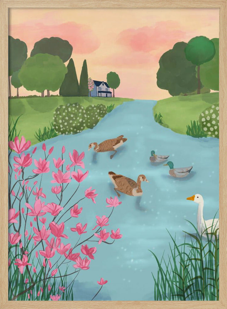 Enten auf Sommerpfaden | Poster