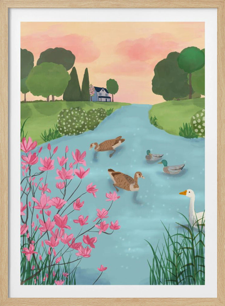 Enten auf Sommerpfaden | Poster