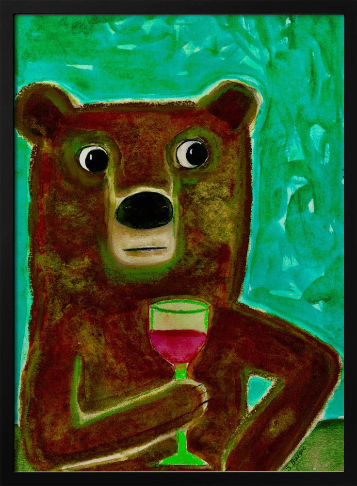 Herr Bär an der Bar | Poster