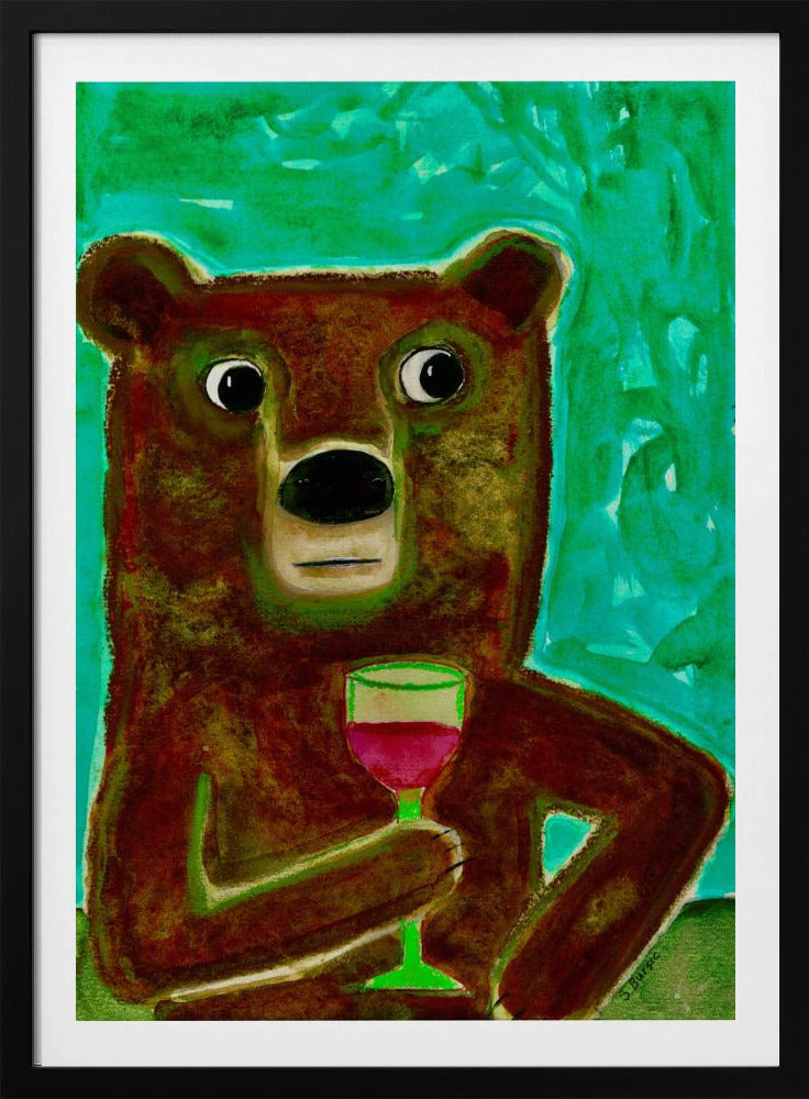 Herr Bär an der Bar | Poster
