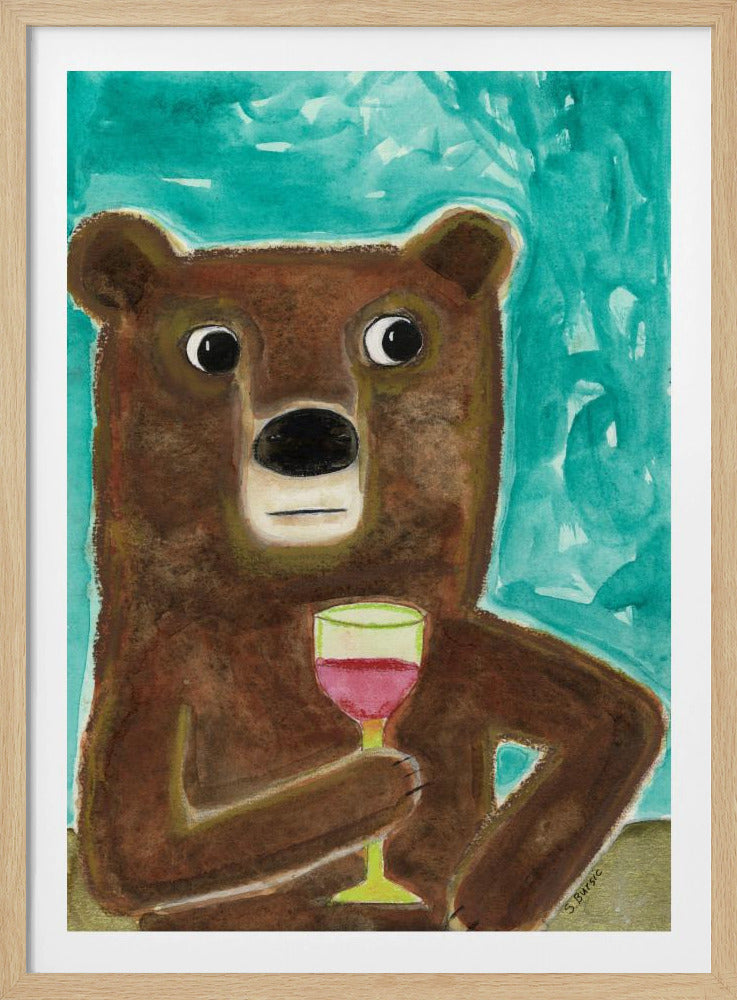 Herr Bär an der Bar | Poster