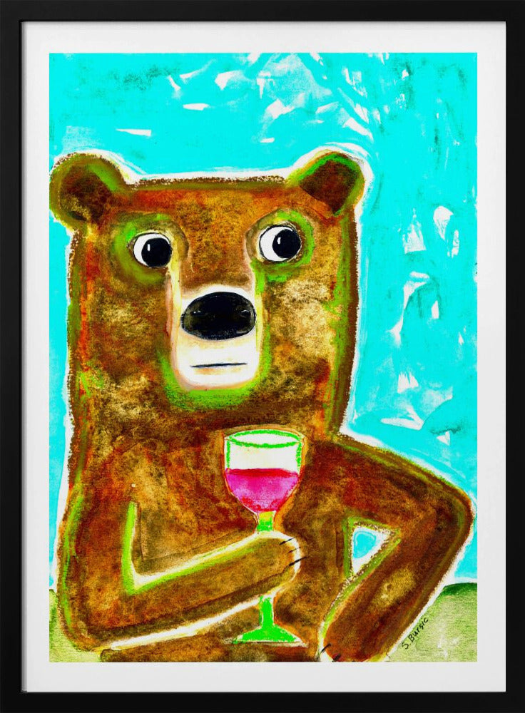 Herr Bär an der Bar | Poster