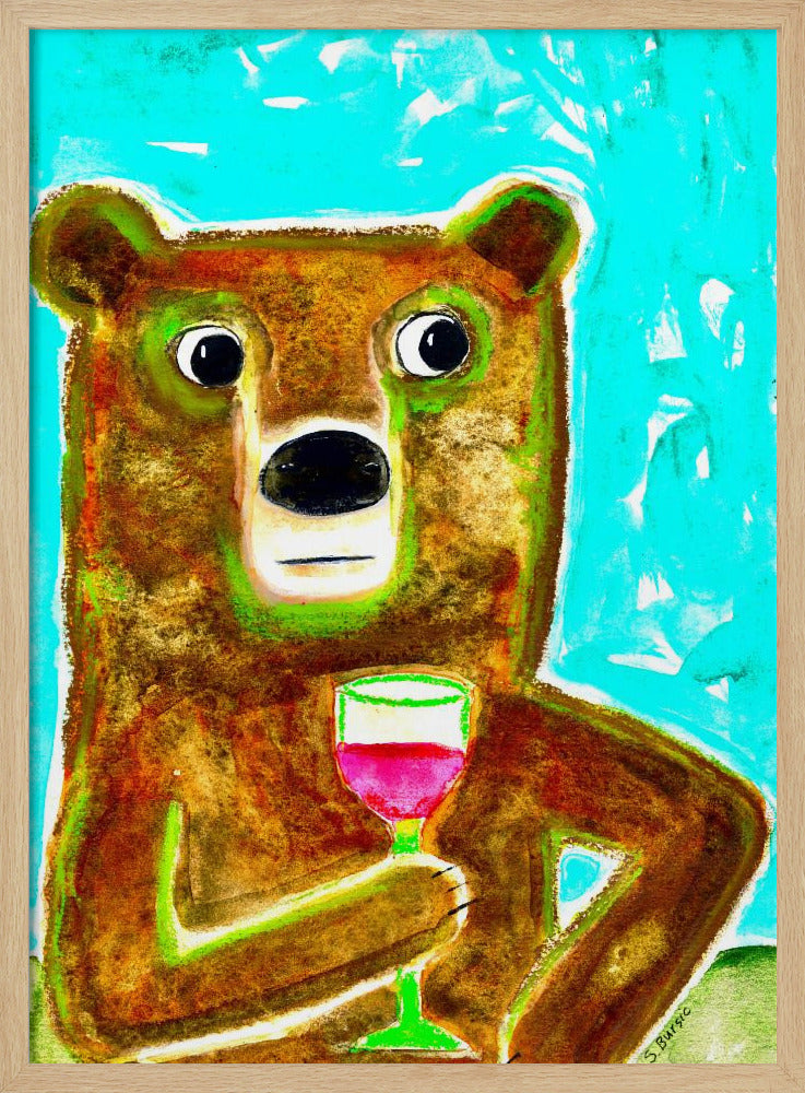 Herr Bär an der Bar | Poster