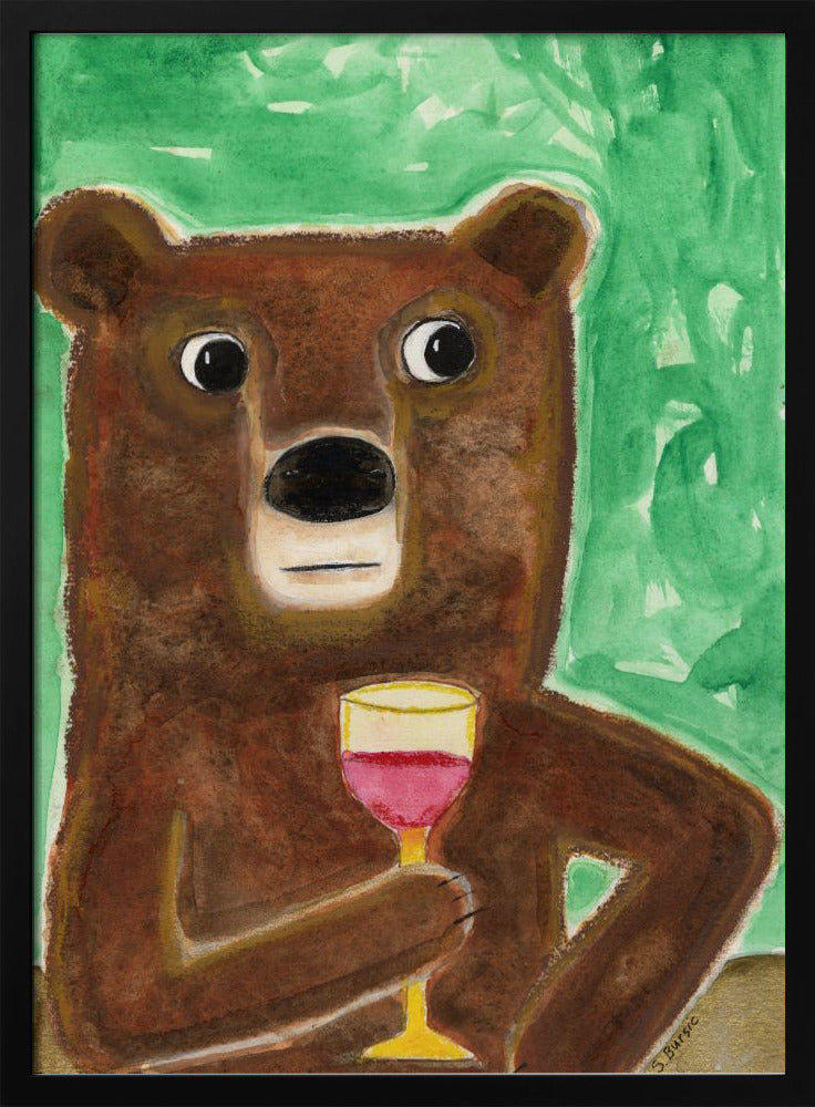 Herr Bär an der Bar | Poster