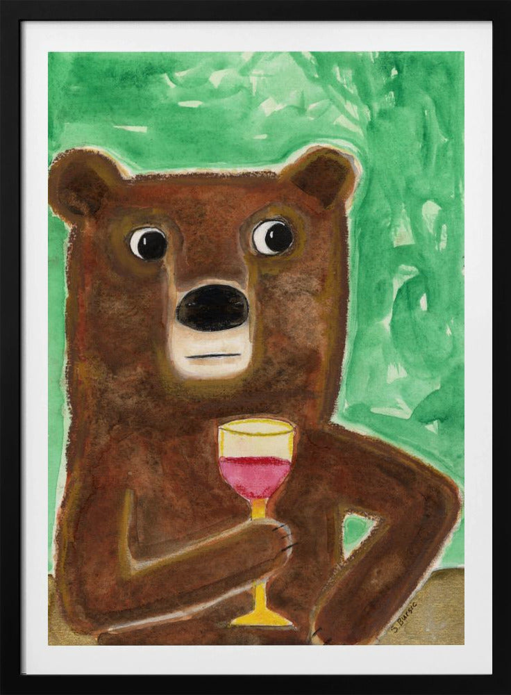 Herr Bär an der Bar | Poster