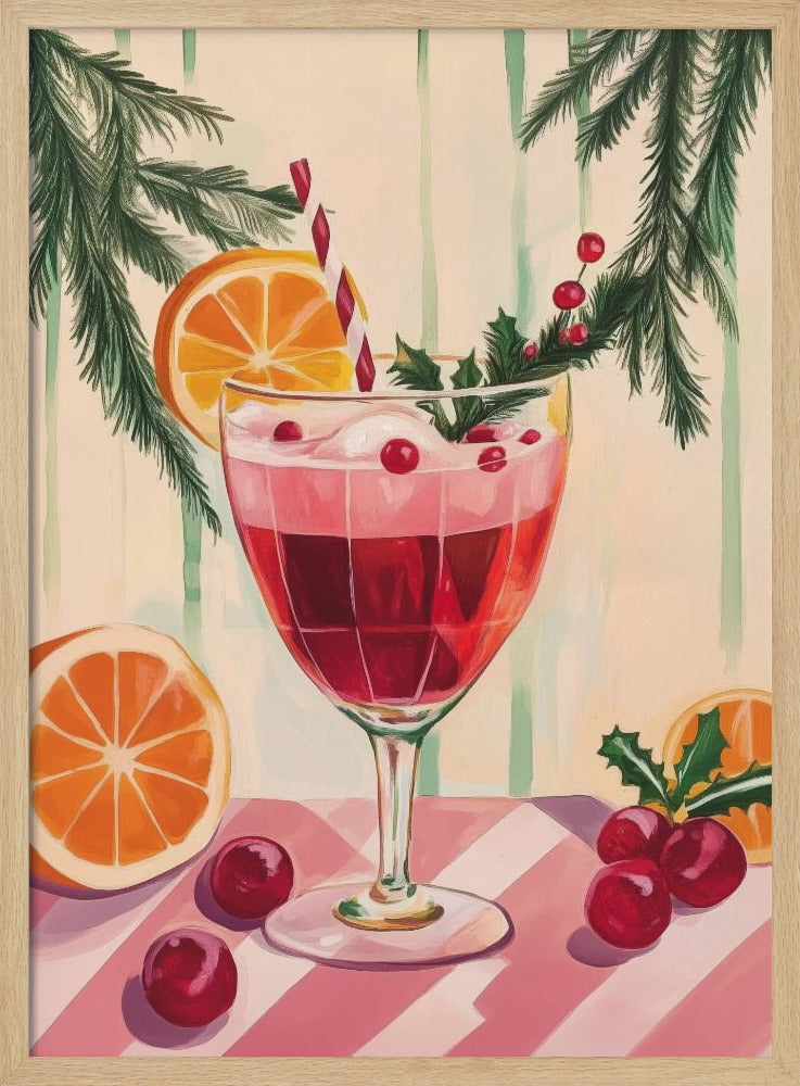 Weihnachtsroter Cocktail | Poster