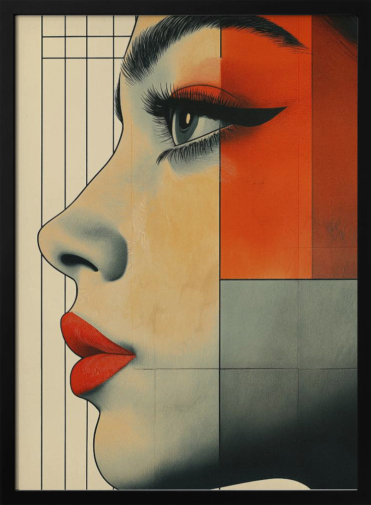 Vintage-Poster mit Frauengesicht (3) | Poster