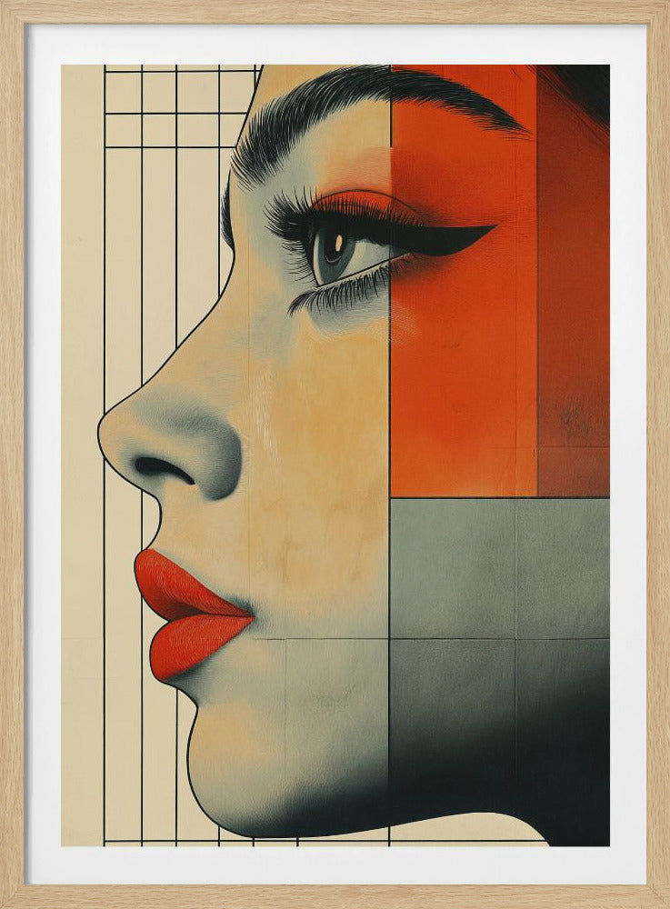 Vintage-Poster mit Frauengesicht (3) | Poster