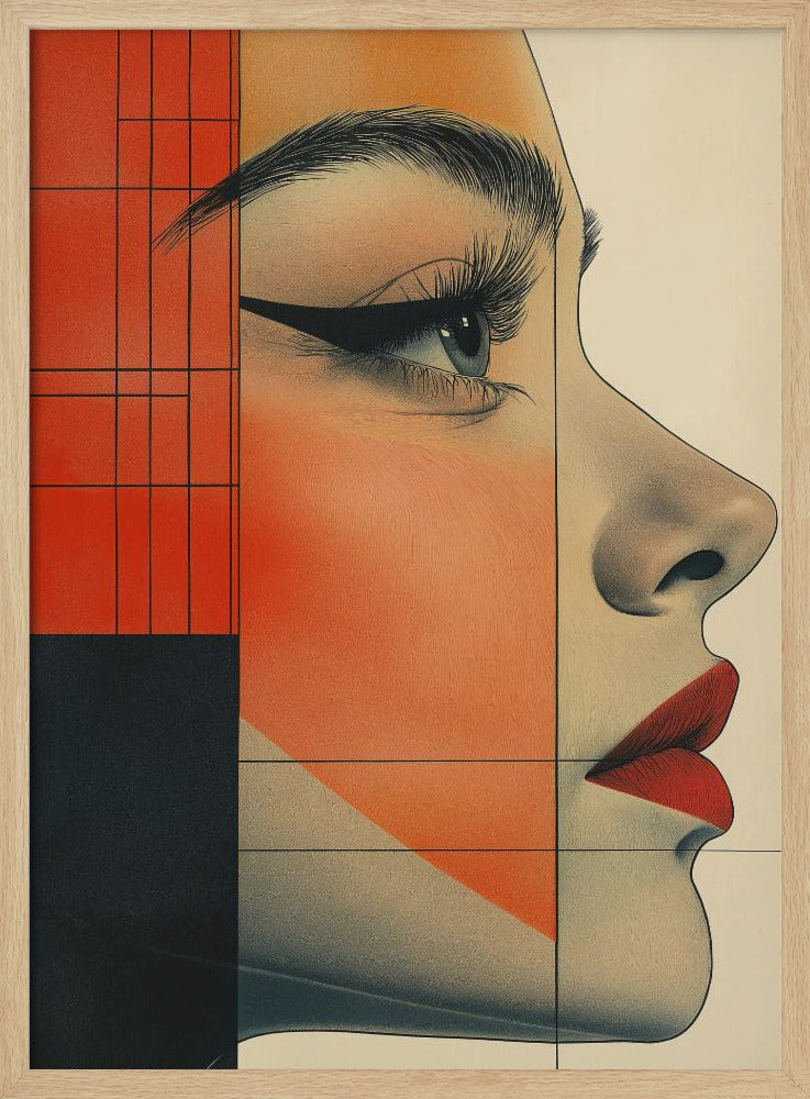 Vintage-Poster mit Frauengesicht (8) | Poster