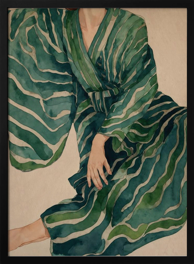 Grüner Kimono Flow | Poster