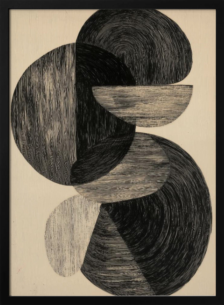 Schwarzes Freiform-Poster