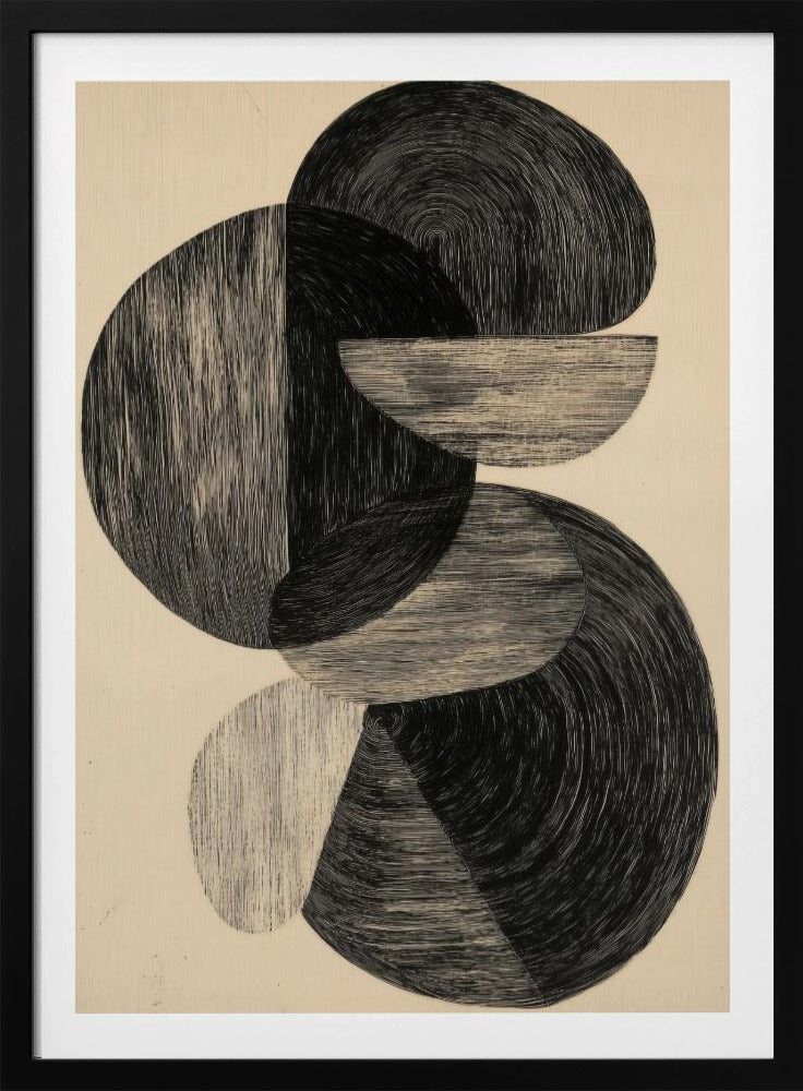 Schwarzes Freiform-Poster