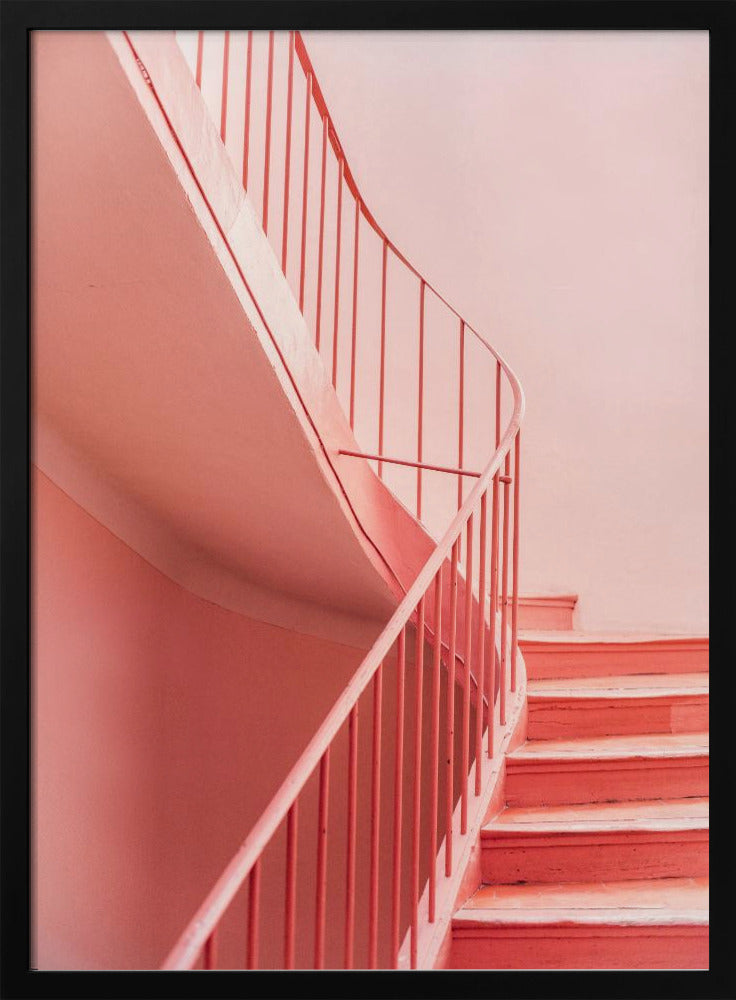 Pink Steps Cannes | Architektonischer Minimalismus | Poster