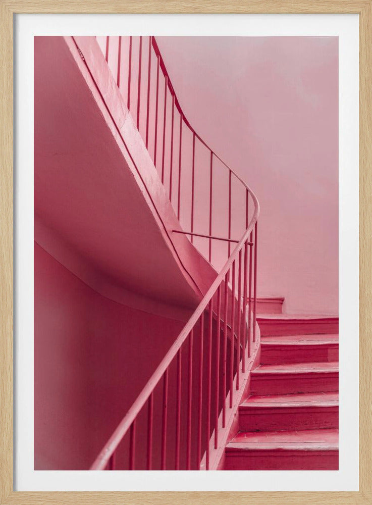 Pflaumentreppe | Architektonischer Minimalismus | Poster