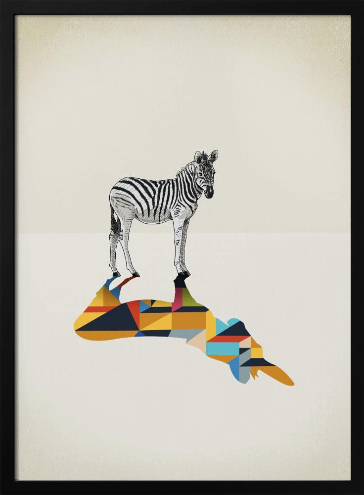 Gehender Schatten, Zebra | Poster