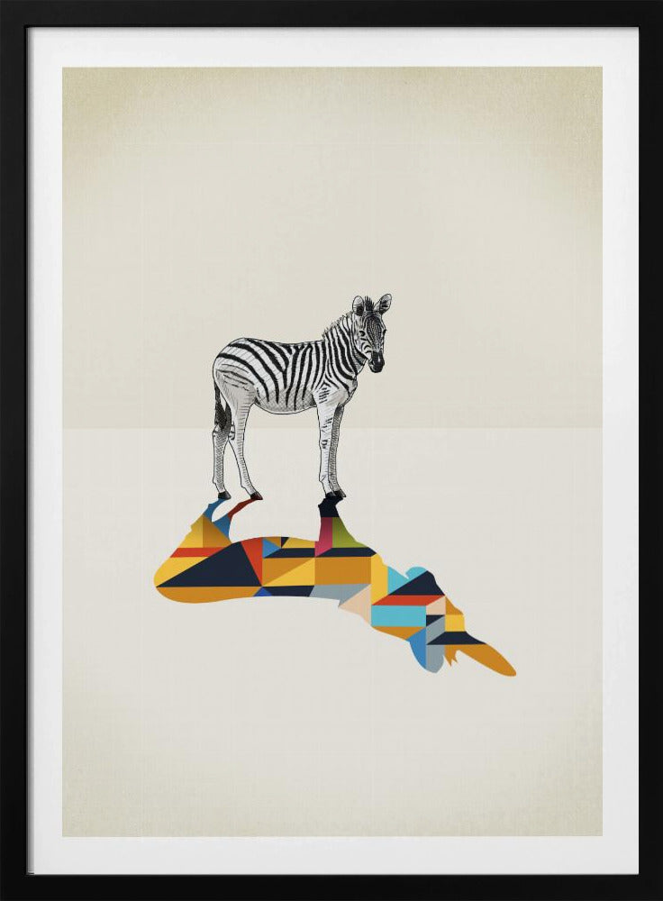 Gehender Schatten, Zebra | Poster