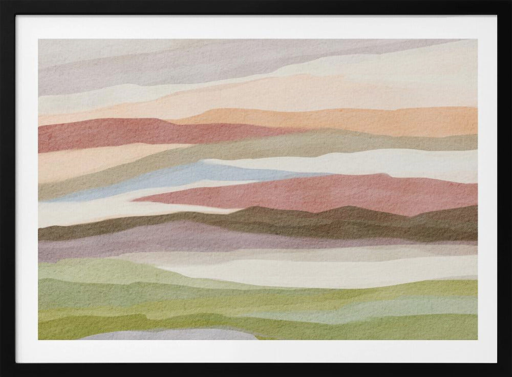 Abstrakte Aquarelllandschaft | Poster