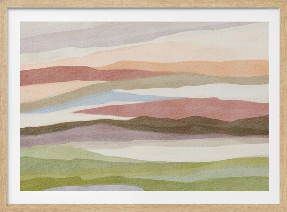 Abstrakte Aquarelllandschaft | Poster