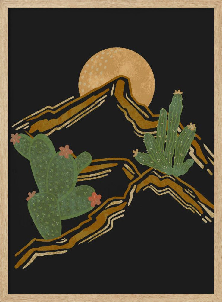 Rocky Mountain und Kaktus | Poster