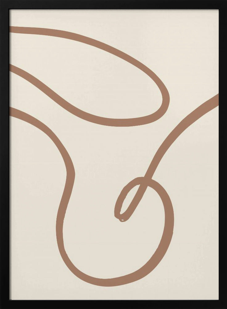 Abstrakte Linien Mokka 3 | Poster