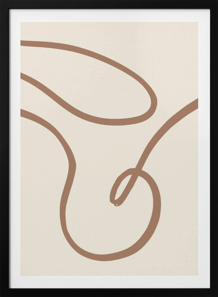 Abstrakte Linien Mokka 3 | Poster