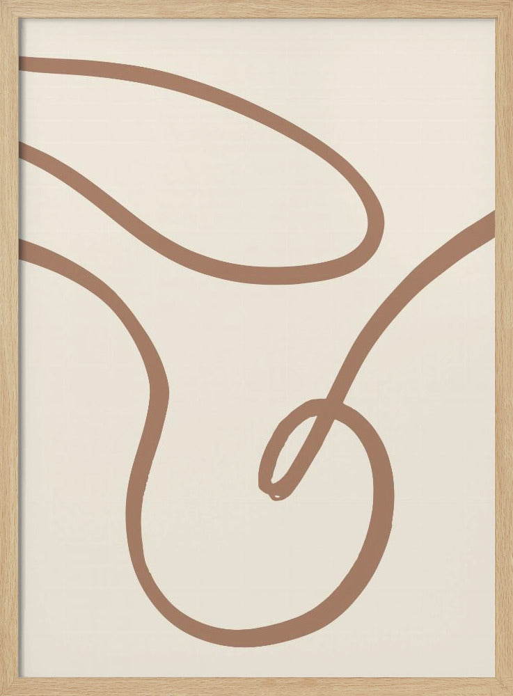 Abstrakte Linien Mokka 3 | Poster