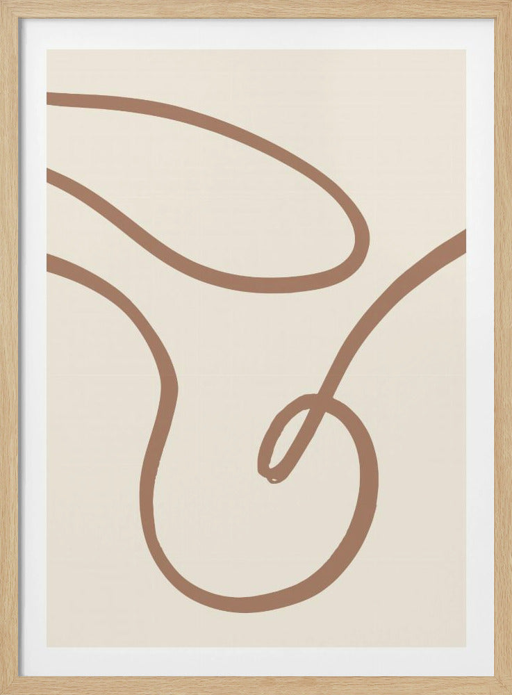 Abstrakte Linien Mokka 3 | Poster