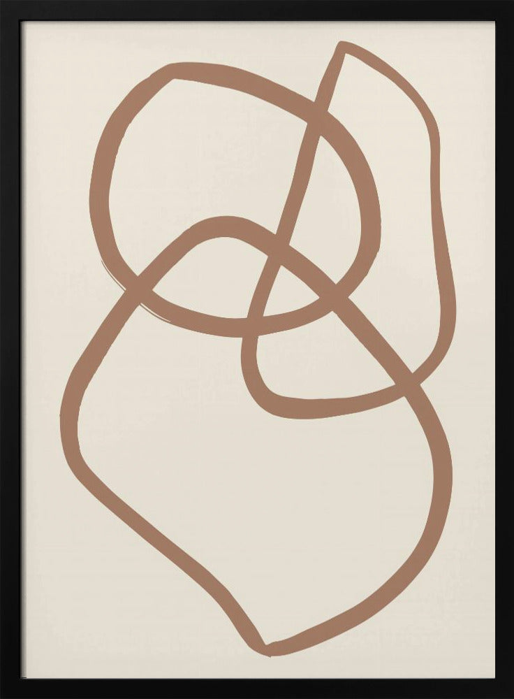 Abstrakte Linien Mokka 5 | Poster