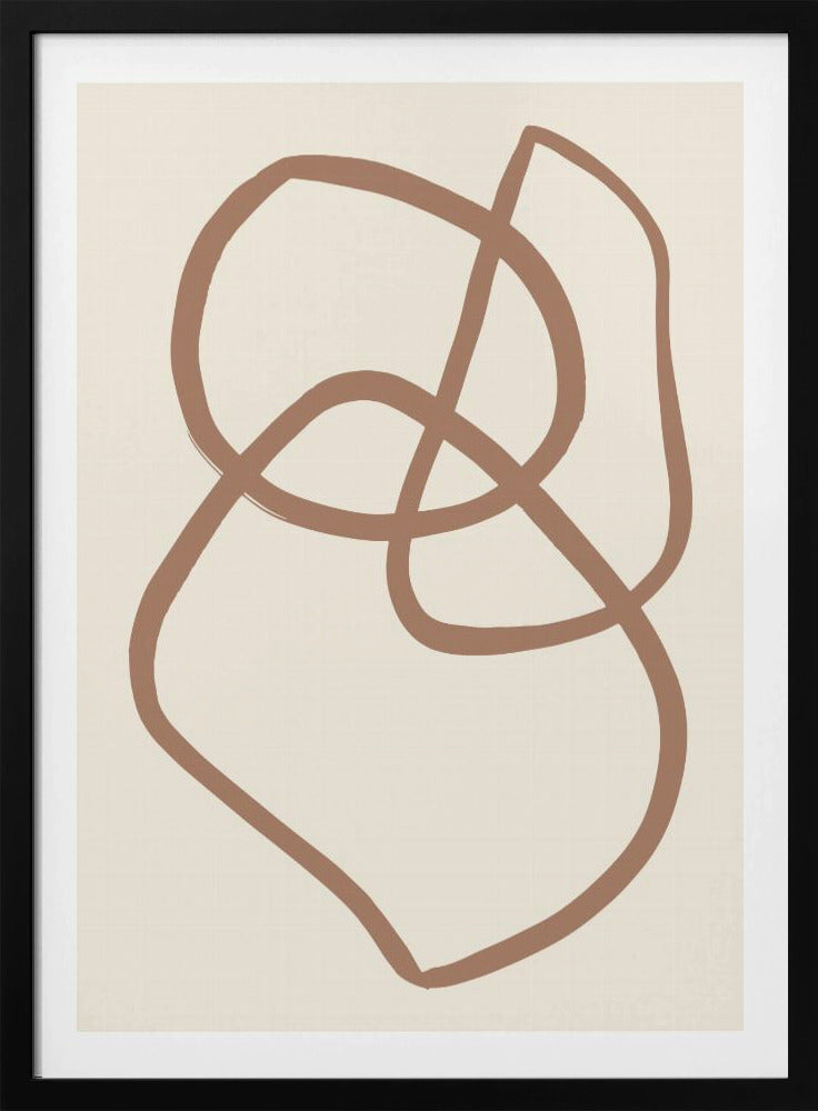 Abstrakte Linien Mokka 5 | Poster