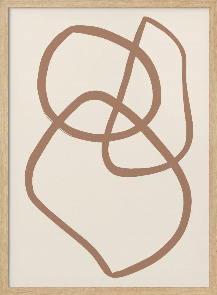 Abstrakte Linien Mokka 5 | Poster
