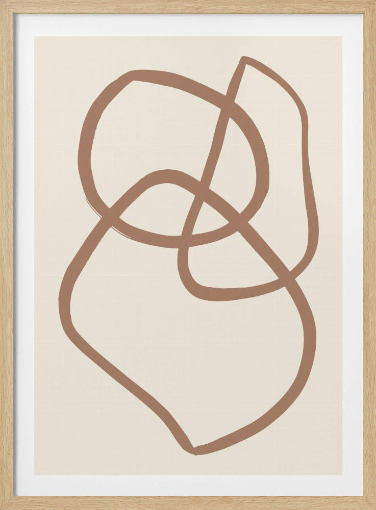 Abstrakte Linien Mokka 5 | Poster